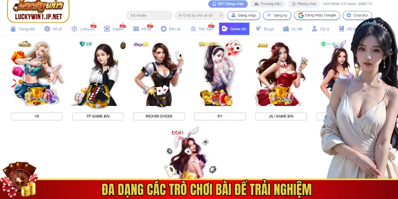 Đa dạng các trò chơi bài để trải nghiệm Đa dạng các trò chơi bài để trải nghiệm